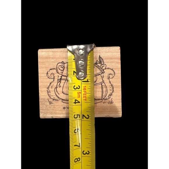 Stampin Up! Bushy Tailed‎ Blessings Thanksgiving Rubber Stamp 1999, Squirrels - Picture 4 of 5
